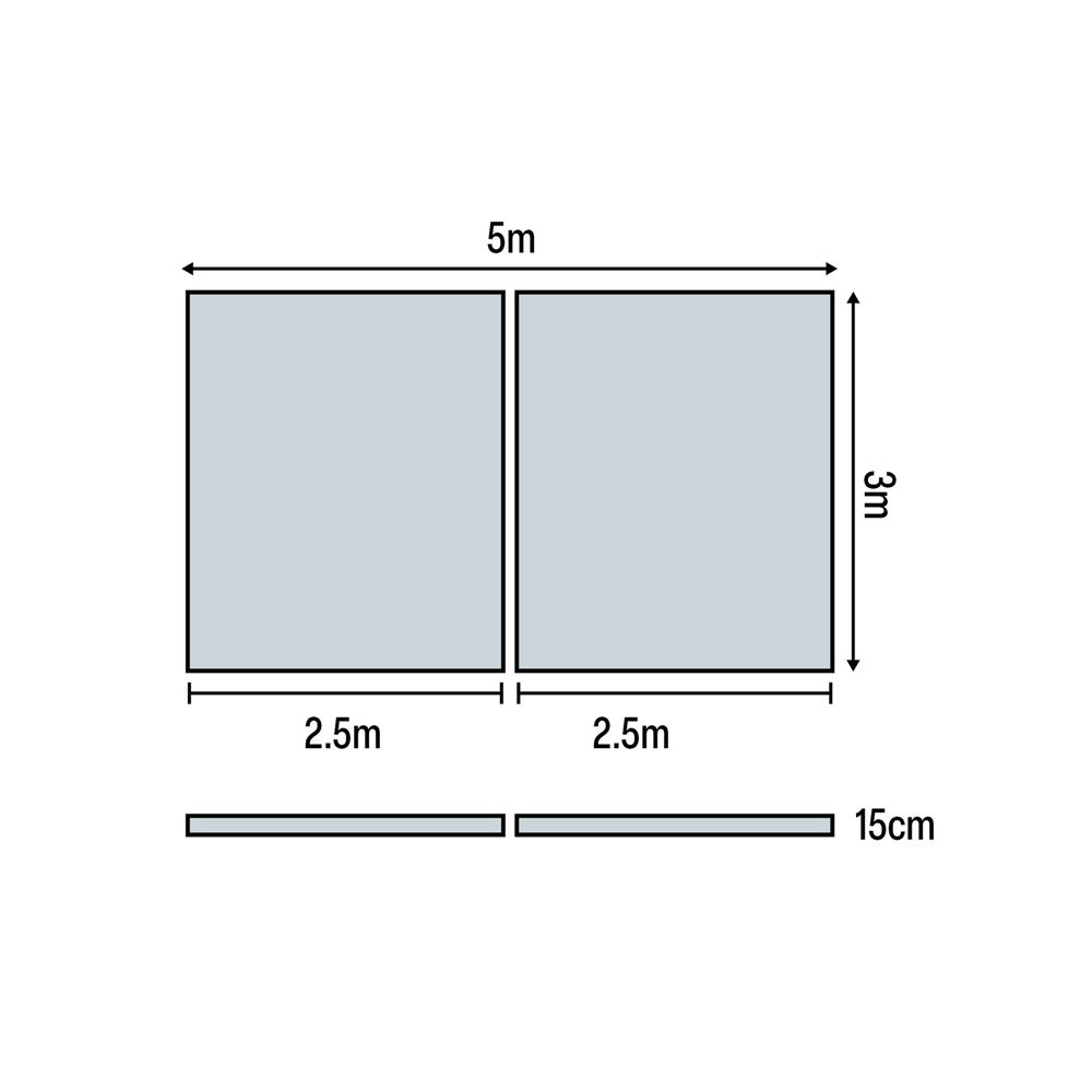HART 2 Base Block Scissors Mat - Mesh Top - 5m x 3m x 15cm - Hart Sport NZ