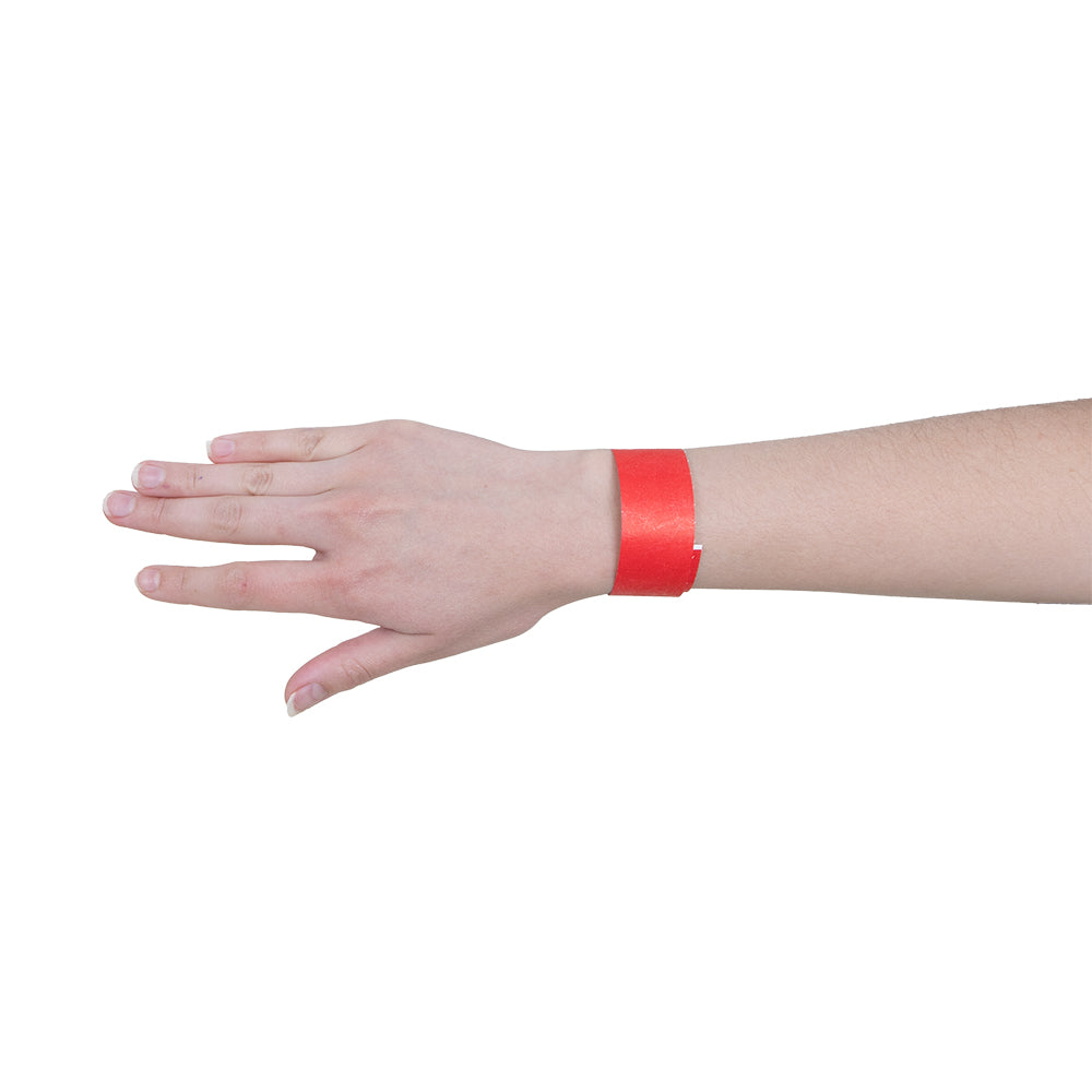 Disposable Wrist Bands Red x 100 - Hart Sport NZ