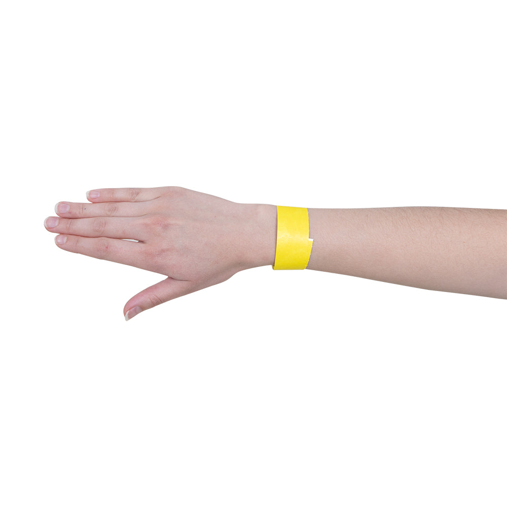 Disposable Wrist Bands Yellow x 100 - Hart Sport NZ