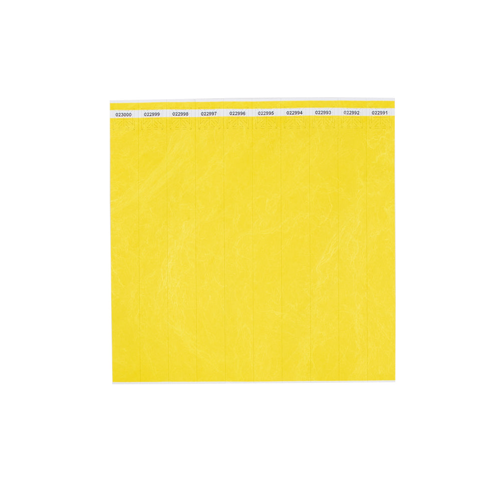 Disposable Wrist Bands Yellow x 100 - Hart Sport NZ