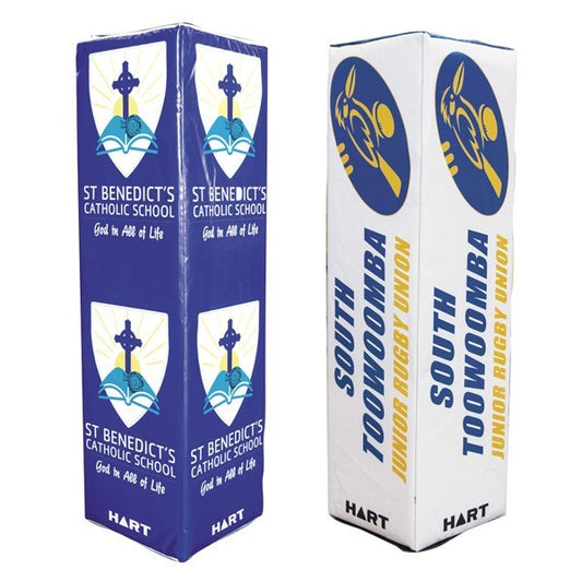 HART Square Rugby Post Pads 50cm 100mm cut out - Custom Printed (set of 4) - Hart Sport NZ