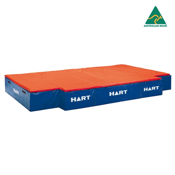 2 731 Hart Cut Out High Jump Mat 700 Royal Base Red Top Pad