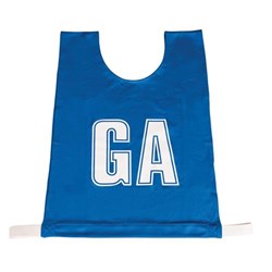 HART Mock Mesh Netball Bibs Snr - Blue Bib/White Letters