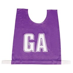 HART Mock Mesh Netball Bibs Snr - Purple Bib/White Letters