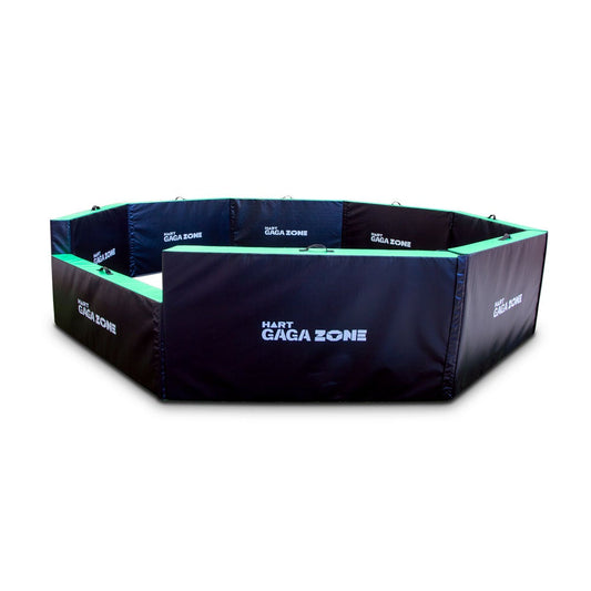Hart Sport NZ GaGa Zone game set with colorful plastic panels and safety features for outdoor fun and active play.