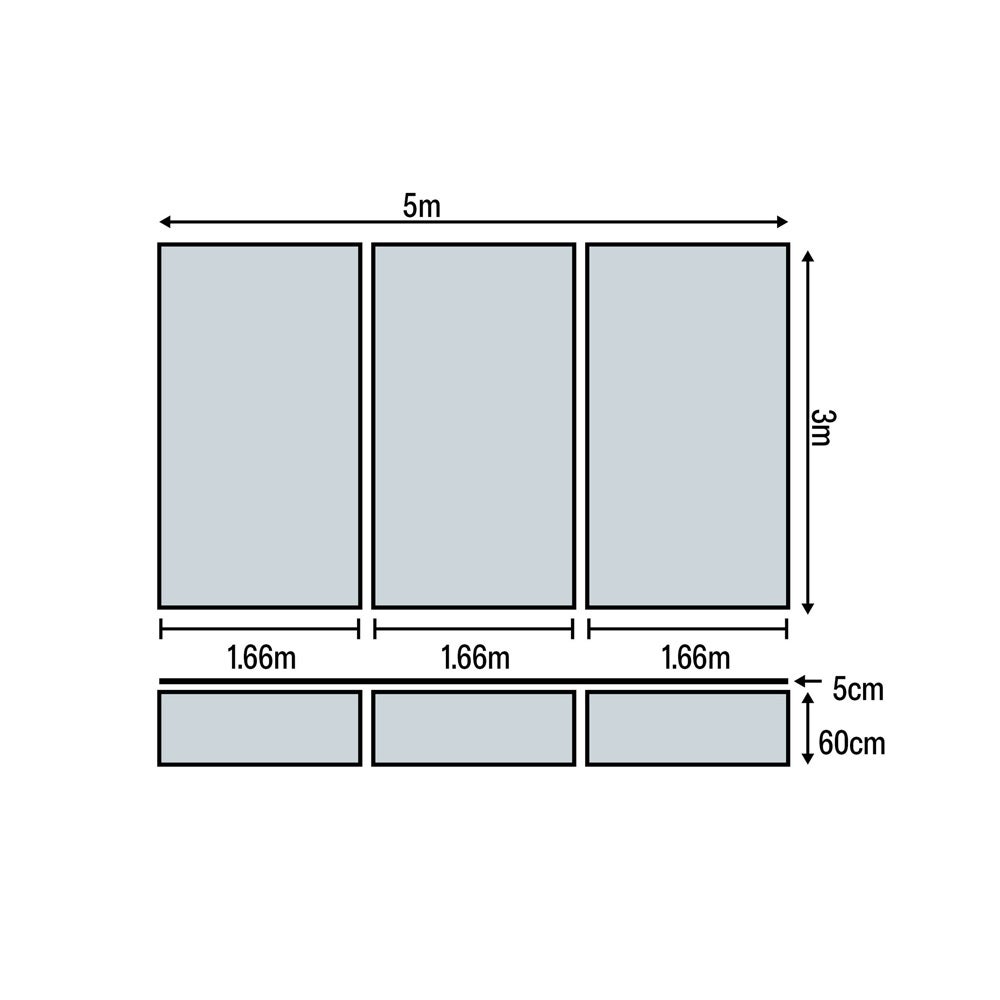 HART Air Cell Mat - 5m x 3m x 60cm 3 Base Mesh Top + Wear Pad Royal - Hart Sport NZ