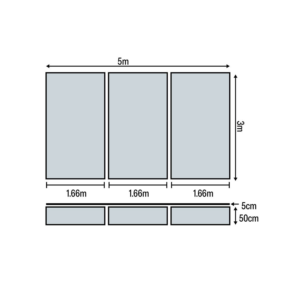 HART Air Cell Mat - 5m x 3m x 50cm 3 Base Mesh Top + Wear Pad Royal - Hart Sport NZ