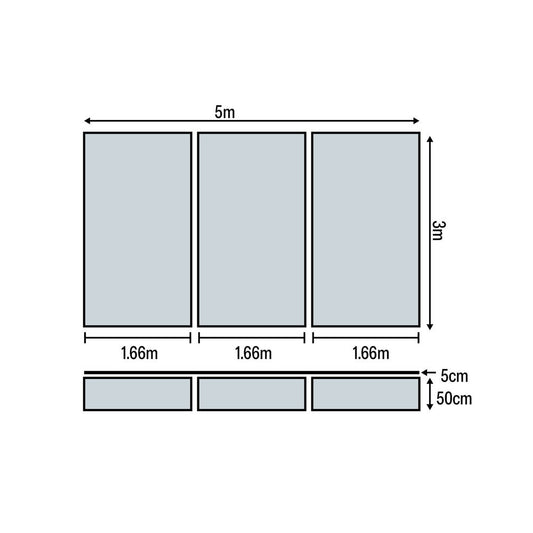 HART Air Cell Mat - 5m x 3m x 50cm 3 Base Mesh Top + Wear Pad Royal - Hart Sport NZ