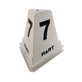 Set of 8 Hart Sport NZ HART Lane Markers, 41cm, for athletics field marking and sports track boundaries.