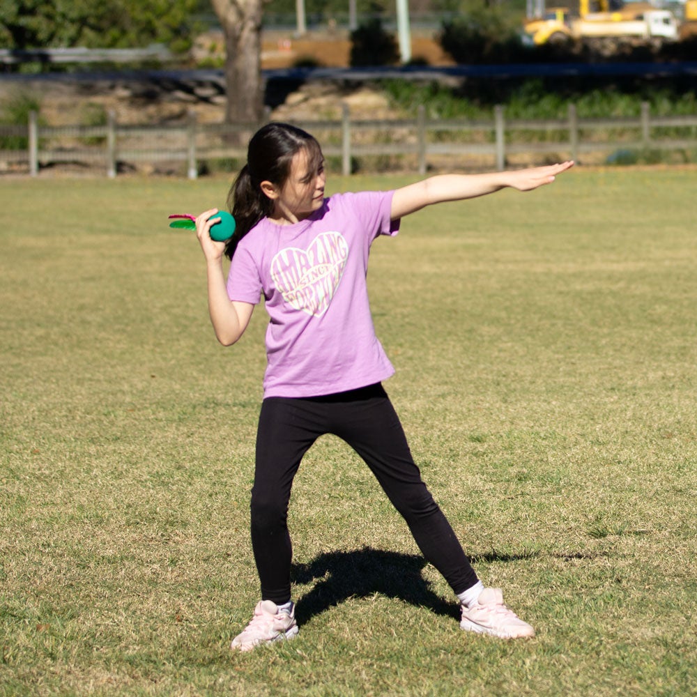 Hart Sport NZ foam hand shuttle for throwing and hitting drills, featuring a lightweight design for sports training.