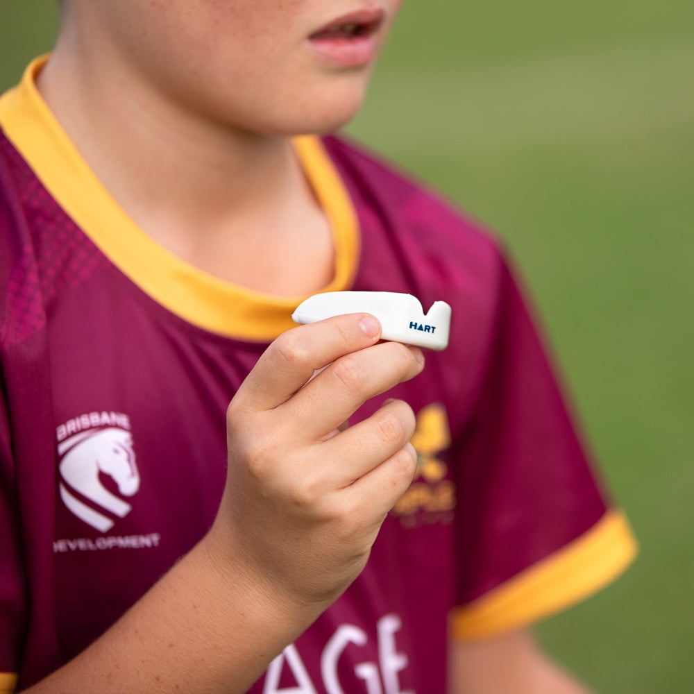 Hart Sport NZ HART Armour Mouthguard for first aid, flexible protective gear with mouth guard design and branding details.