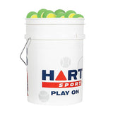 HART Bucket of Low Compression Tennis Balls - Yellow/Green