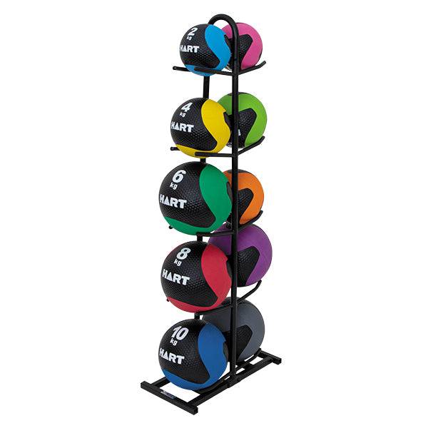 HART Rubber Medicine Ball Kit Complete Set with Rack - HART Sport