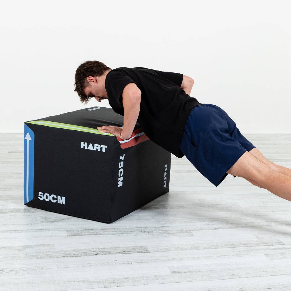 HART Foam 3-in-1 Plyo Box in large size, shown for plyometric exercises and versatile workout use.