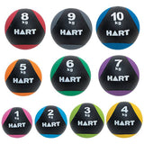 HART Rubber Medicine Ball Complete Set