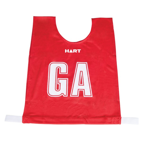 Download 13-308-R - HART Mock Mesh Netball Bibs Jnr - Red Bib/White ...