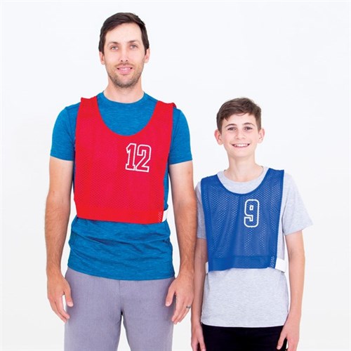 HART Basketball Numbered Bibs Snr - Red