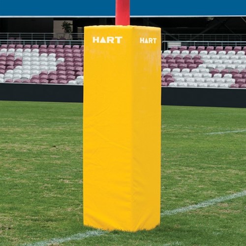 HART Square Rugby Post Pads 50cm - 150mm cut out - Yellow